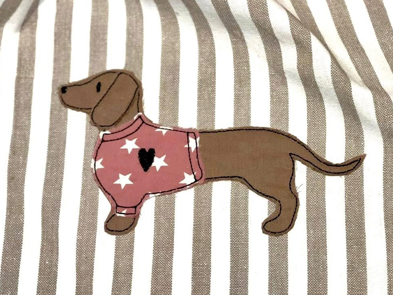 Dackel Liebe - doodle Stickdatei